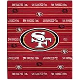 Pegasus Home Fashions San Francisco 49ers 60'' x 80'' Logo Stripe Flannel Fleece Blanket