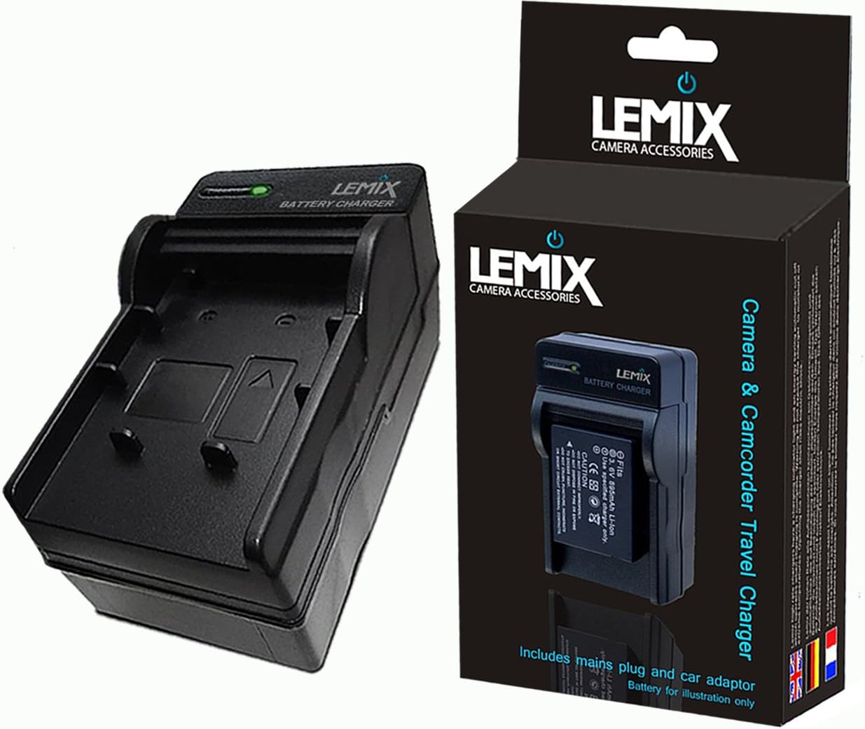 Lemix (BX1) Travel Charger NP-BX1 for listed SONY CYBER-SHOT DSC & HDR models for UK, Europe, USA & Car.