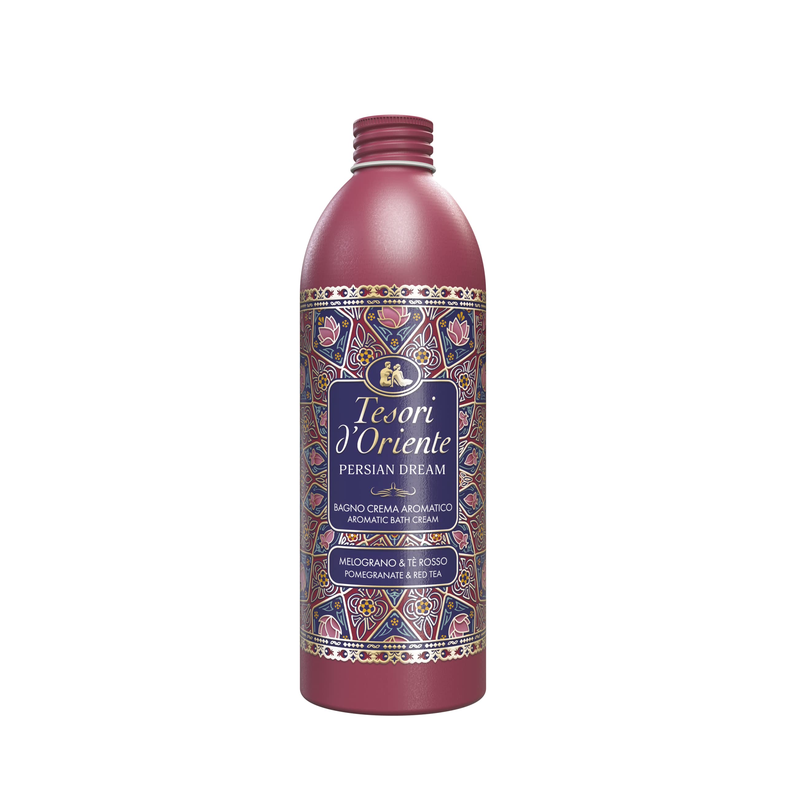 Tesori d'Oriente - Persian Dream Bath Cream, Body Wash with Notes of Pomegranate and Red Tea, Antioxidant Action, Cleanses and Nourishes the Skin, 500 ml