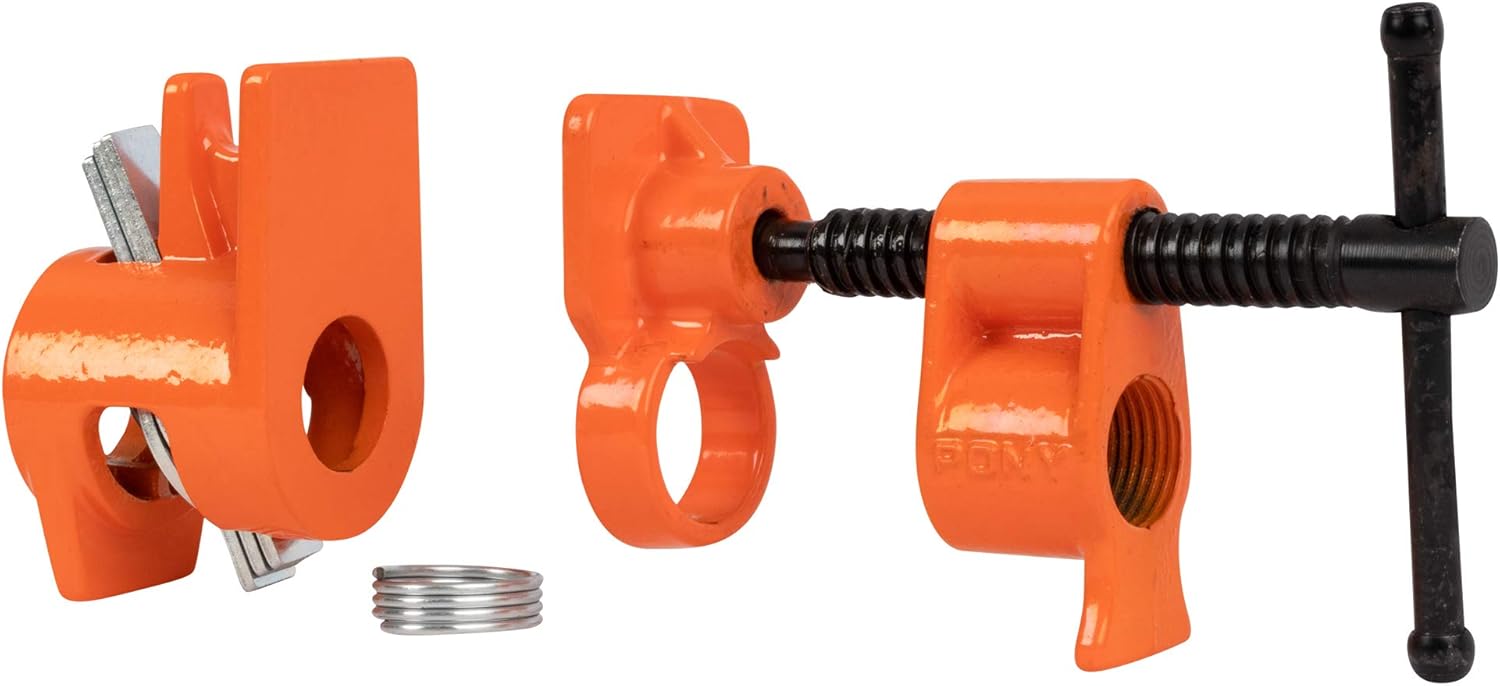 PONY 52 Pipe Clamp, Fixture for 1/2-Inch Black Pipe - - 