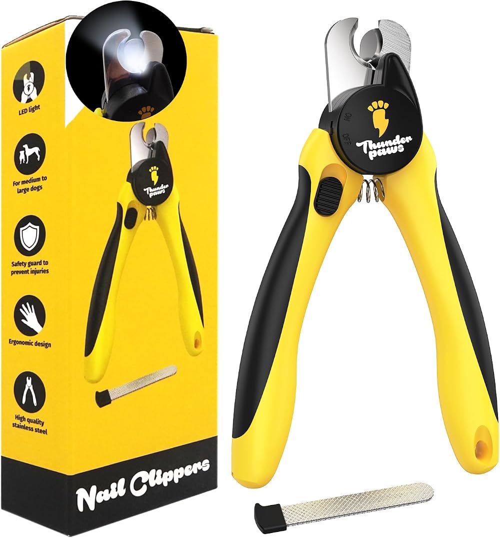 Thunderpaws LED Dog Nail Clippers with Protective Guard and Safety Lock
