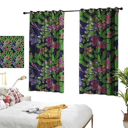 Amazon Com Unpremoon Custom Curtains Flower Tropical Vivid Petal