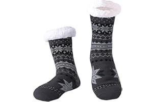 BSTcentelha Super Soft Warm Cozy Fuzzy Fleece-lined Winter With Grips Slipper Socks For Man
