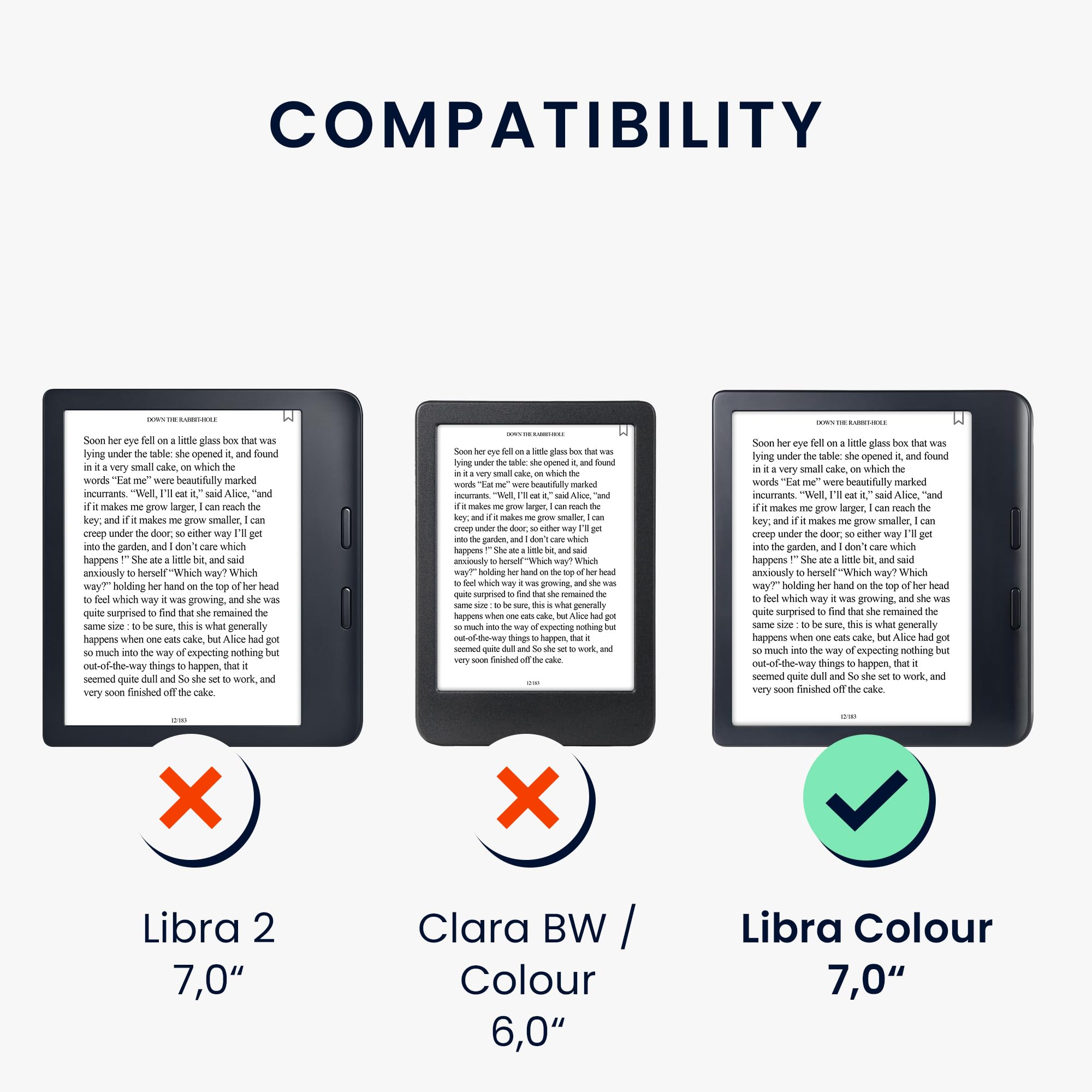 kwmobile Case Compatible with Kobo Libra Colour Case - eReader Cover - Summer Library Blue/Green/Dark Pink