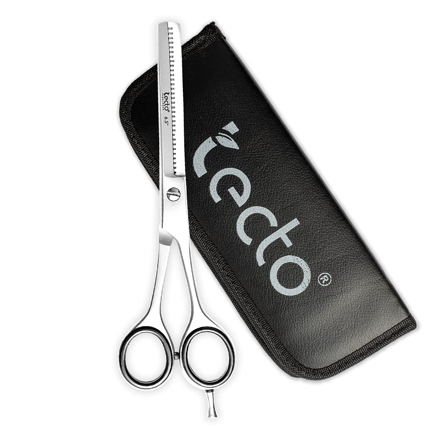TECTO Professional Hairdressing Scissors 6.5 InchesStainless Steel Barber Hair Cutting Scissors with Fixed Screw for Men, Women, Kids Hair Shears for Home & Salon (Thinning Hair Cutting Scissor)