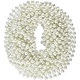 Rhode Island Novelty 48-Inch 12mm Faux Pearl Necklace, White, Pack of 12