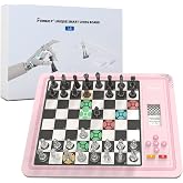 Electronic Chess Set, Computer Chess Game, Chess Set Board Game, Electronic Chess Game, LEDs, Built-in Battery, Great Partner for Play and Practice