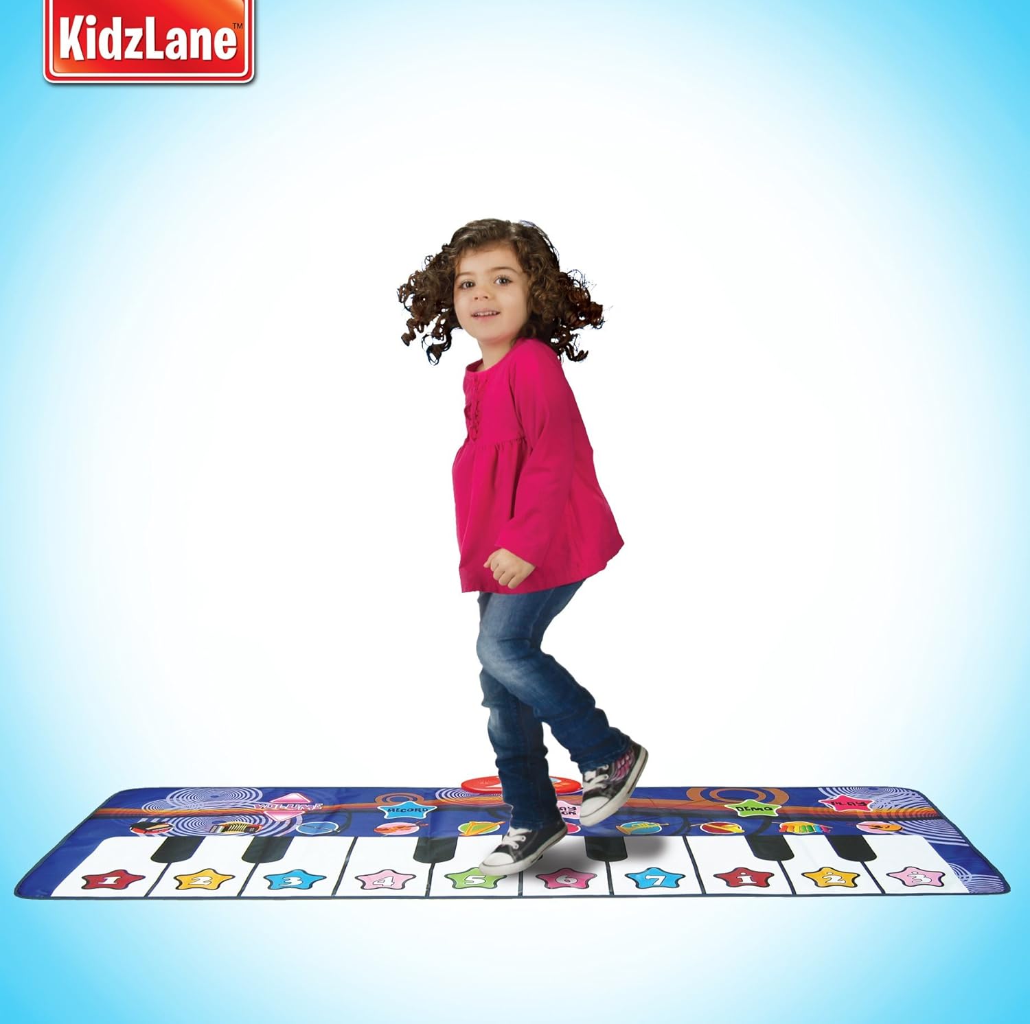 Kidzlane Durable Piano Mat, 10 Selectable Sounds, Play and Record, for Kids 2 to 5, Dance and Learn: Toys & Games
