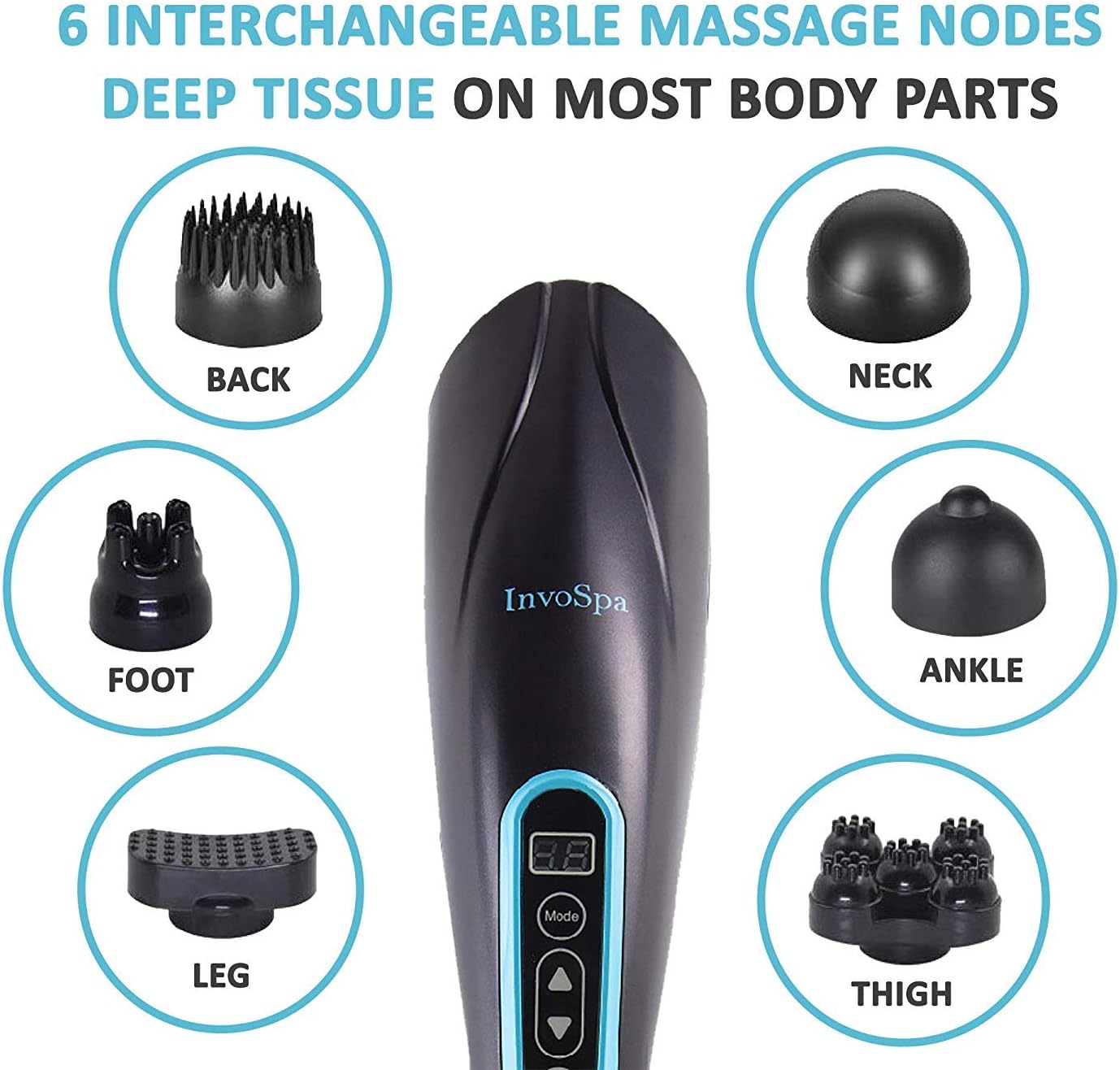 Handheld Percussion Back Massager - for Deep Tissue Massage - Electric Neck, Shoulder, Leg & Foot Massager, Muscle Circulation Pain Relief - Full Body Massage Wand - Portable for Home & Office Gift: Health & Personal Care