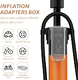 Jsdoin Bike Pump High Pressure Floor Pump Dual Presta Schrader 160 psi Orange view 5