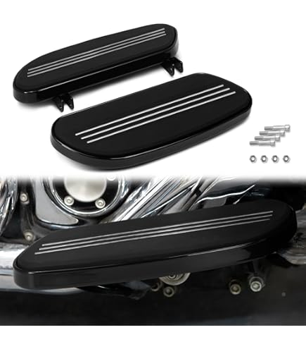 Harley Davidson Front Floorboard Rubber Inserts - Anti-Slip Foot Pegs For Touring & Softail Models