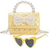 LJCTULY Toddler Purse, Kids Crossbody Bag Little Girls Bow Purse, Chirstmas Birthday Gift