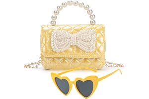 LJCTULY Toddler Purse, Kids Crossbody Bag Little Girls Bow Purse, Chirstmas Birthday Gift