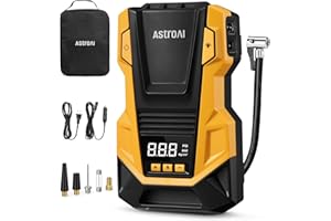 AstroAI AC/DC Tire Inflator Portable Air Compressor for Car, Air Pump for Car Tires, Car Accessories 150PSI with LED Light fo