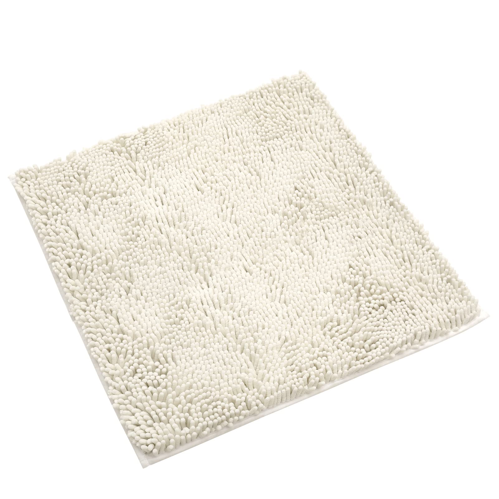 Photo 1 of Non-Slip Bath Rug,12 x 12 Inches Extra Soft Microfiber Bedroom Shag Carpet with Anti-Slip Backing,Water/Dust Absorbent Fast Dry Shower Mat,Sound Insulated Stairs Pad,Machine Washable(Ivory)