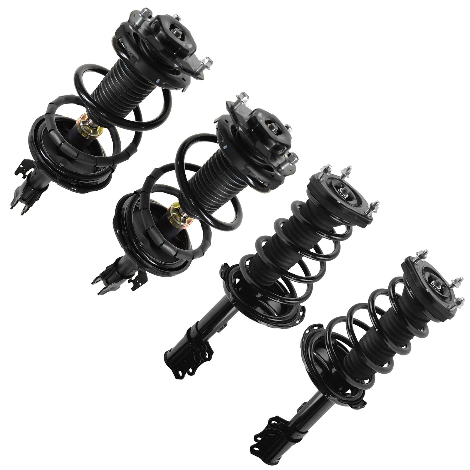 TRQ Front and Rear Strut & Coil Spring Assembly Set Driver & Passenger ...