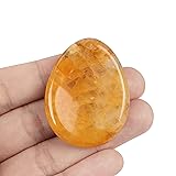 Artistone Citrine Crystal Thumb Worry Stone Hand