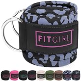FITGIRL Ankle Strap for Cable Machine &ndash; Premium Padding and Comfort for Cable Exercise Machines, Cable Exercise Attachment for Home &amp; Gym, Glute Workouts - Kickbacks, Leg Extensions, Hip Abductors