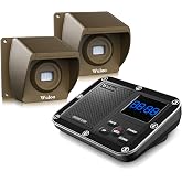 Wireless Driveway Alarm 1800 Feet Long Range Motion Sensor Alert System Driveway Detector for Home with 1800mAh Rechargeable Battery (1&amp;2-Brown)