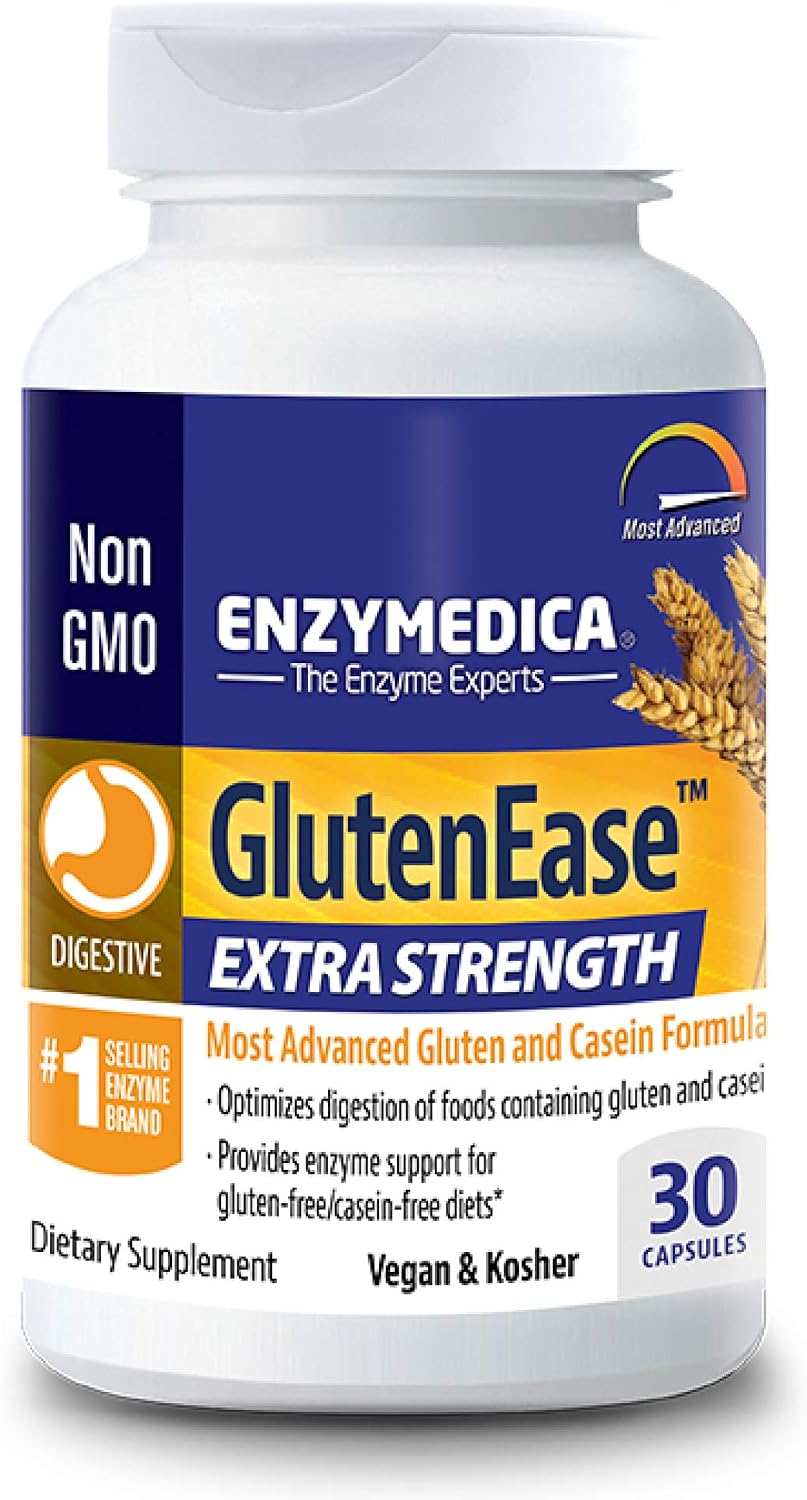 ENZYMEDICA - GlutenEase Extra Strength (30 Capsules), 30 count (Pack of 1)