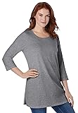 Woman Within Plus Size Perfect Three-Quarter-Sleeve