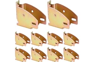 NYXOVA 10 Pack E-Track Wood Beam Socket Fittings, Zinc-Coated Steel Shelf Brackets for 2x4 2x6 Lumber, E-Track Accessories for Cargo Trailer Storage & Load Support