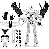 Binvin 8Inch T13 Assembly Completed Action Figure,3D Printed Multi-Jointed Movable Toy Nova 13 Action Figures Desktop Decorations for Game Lovers Toy (White)