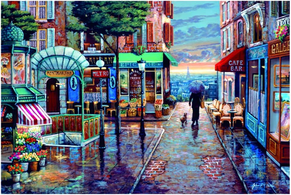 1000 Pieces Puzzles for Adult Jigsaw Puzzles Puzzle Kids DIY Toys for Home Decor- Romantic Town