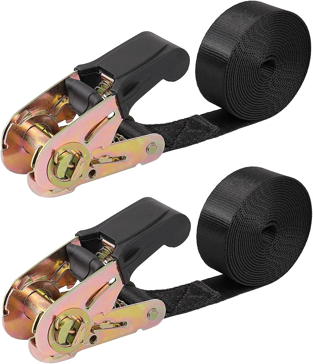 Ayaport 2.4M Endless Ratchet Straps 25mm No Hooks 2 Pack Heavy Duty Nylon
