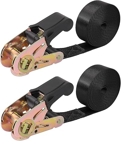 Ayaport 2.4M Endless Ratchet Straps 25mm No Hooks 2 Pack Heavy Duty Nylon