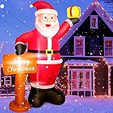 Christmas Inflatables Decorations Outdoor, 6FT Inflatable Christmas Blow Ups for Yard, Garden, Lawn & Indoor, Bright LED Lighted Xmas Decoration, Easy Setup & Weather-Resistant Holiday Display