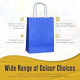 Thepaperbagstore 10 Blue Small Paper Party Bags With Handles 18x22x8cm view 3