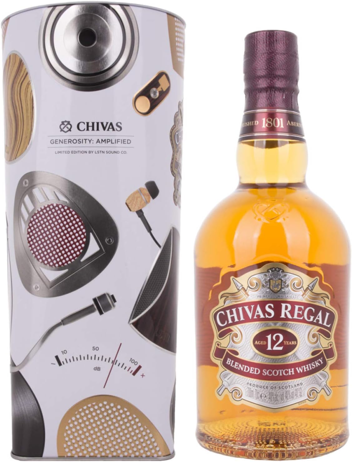 Chivas Regal Scotch 12 Years Old Limited Edtition by LSTN SOUND CO. in Tinbox 40,00% 0.7 l.