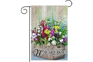BYGFHLYW Spring Summer Garden Flags 12x18 Inch Double Sided,Welcome Garden Flag Flower Yard Decorations for Home Outside