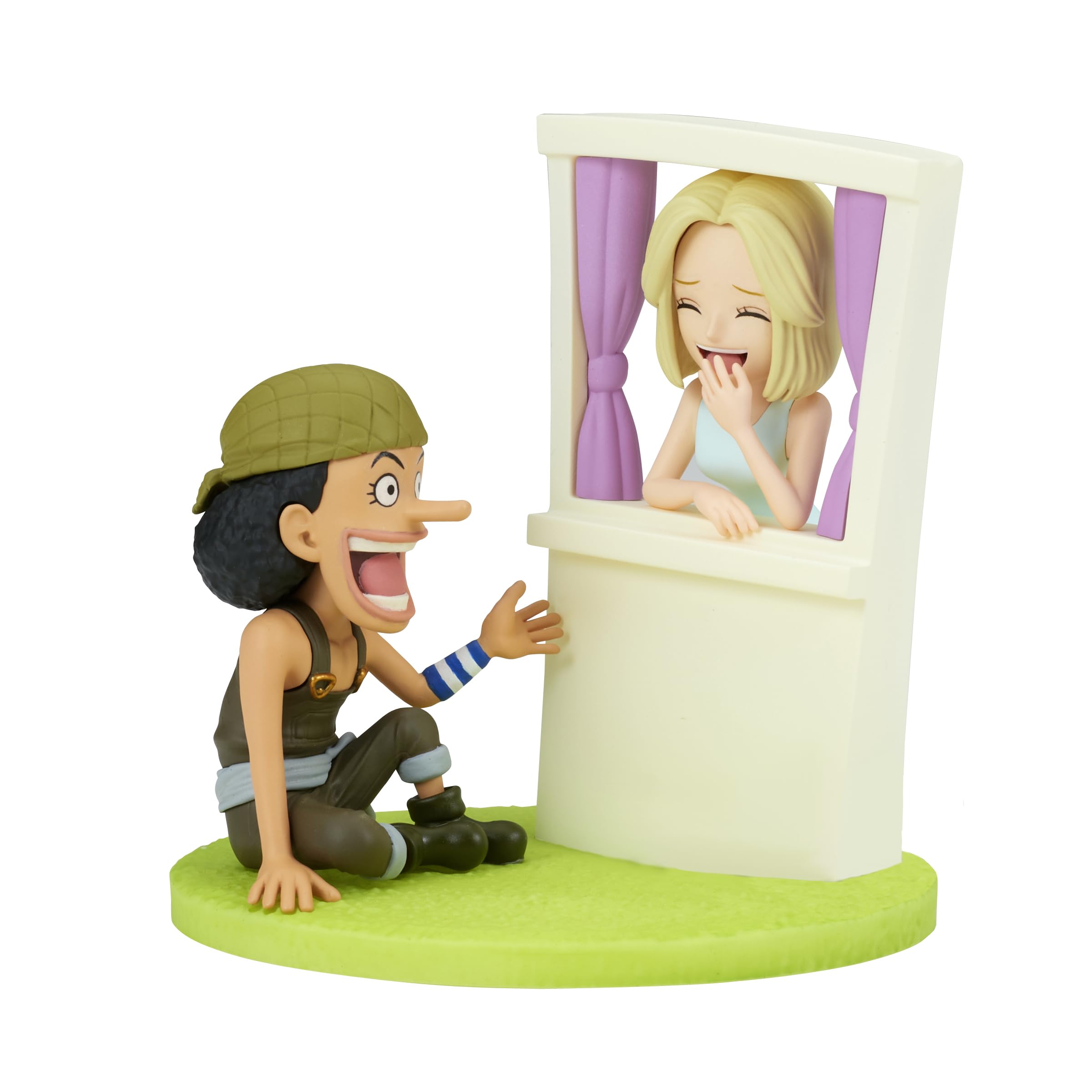Banpresto BP88702P Usopp&Kaya One Piece World Collectable, Log Stories Action Figure, 7 cm, Multicolor