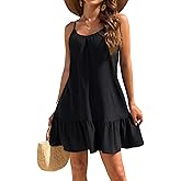 Halife Swimsuit Coverup for Women 2026 Vacation Beach Cover Ups Spaghetti Straps Bathing Suit Cover Up Sundress