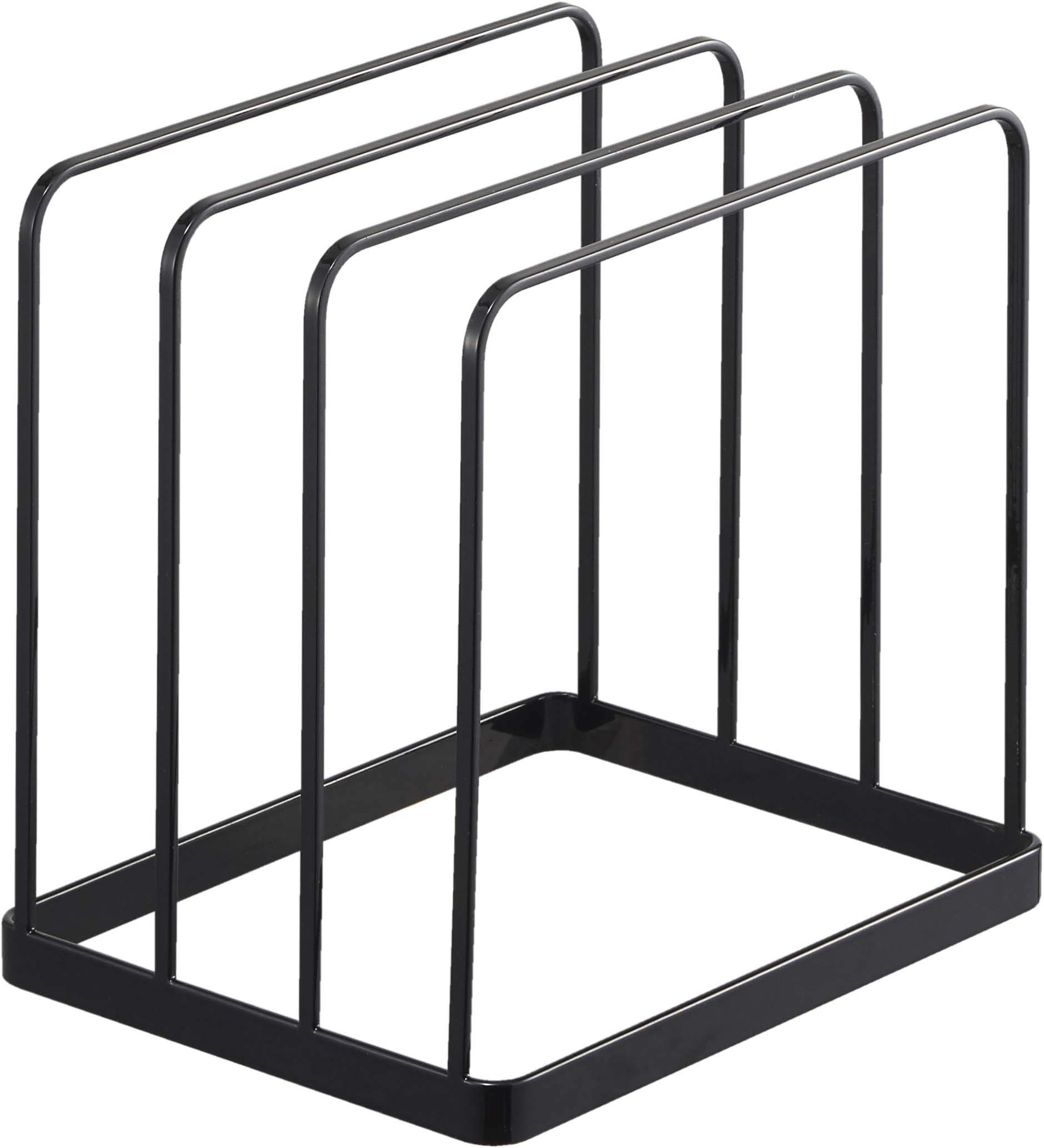YAMAZAKI 5053 TOWER Tray Stand, black, Steel, Minimalist, 19.5 x 16 x 19.5 cm
