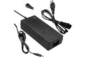 MEIYUE 24 Volt 6 Amp Power Supply,100-240V AC to DC 24V 6A 5A 4A 3A 2A 1A DC Power Supply Adapter with 5.5mm x 2.5mm&2.1mm Output Jack US Plug 24 Power Supply 6A Transformers for LED Strip Light,Printer