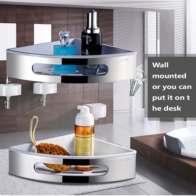 Badezimmer Edelstahl Ecke Duschkorb Regale Dreieck Caddy Lagerung