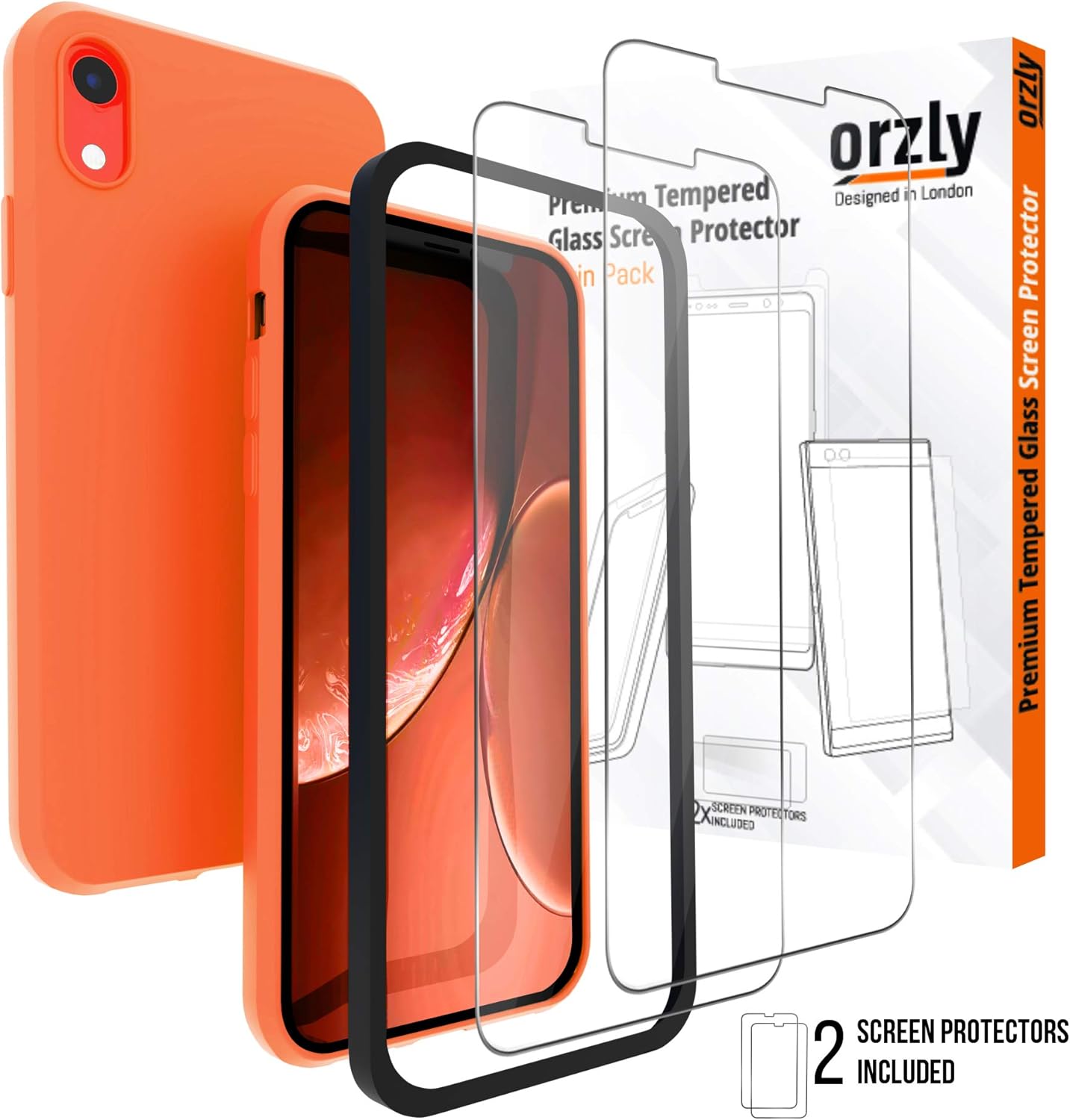 Orzly iPhone XR Screen Protector Tempered Glass for 6.1