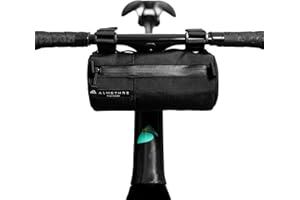 ALMSTHRE Simple Bar Bag | Soft-Shell Bike Handlebar Bag with Waterproof Zipper & Adjustable Straps | Lightweight Bicycle Handlebar Bag (Simple, Midnight Black)
