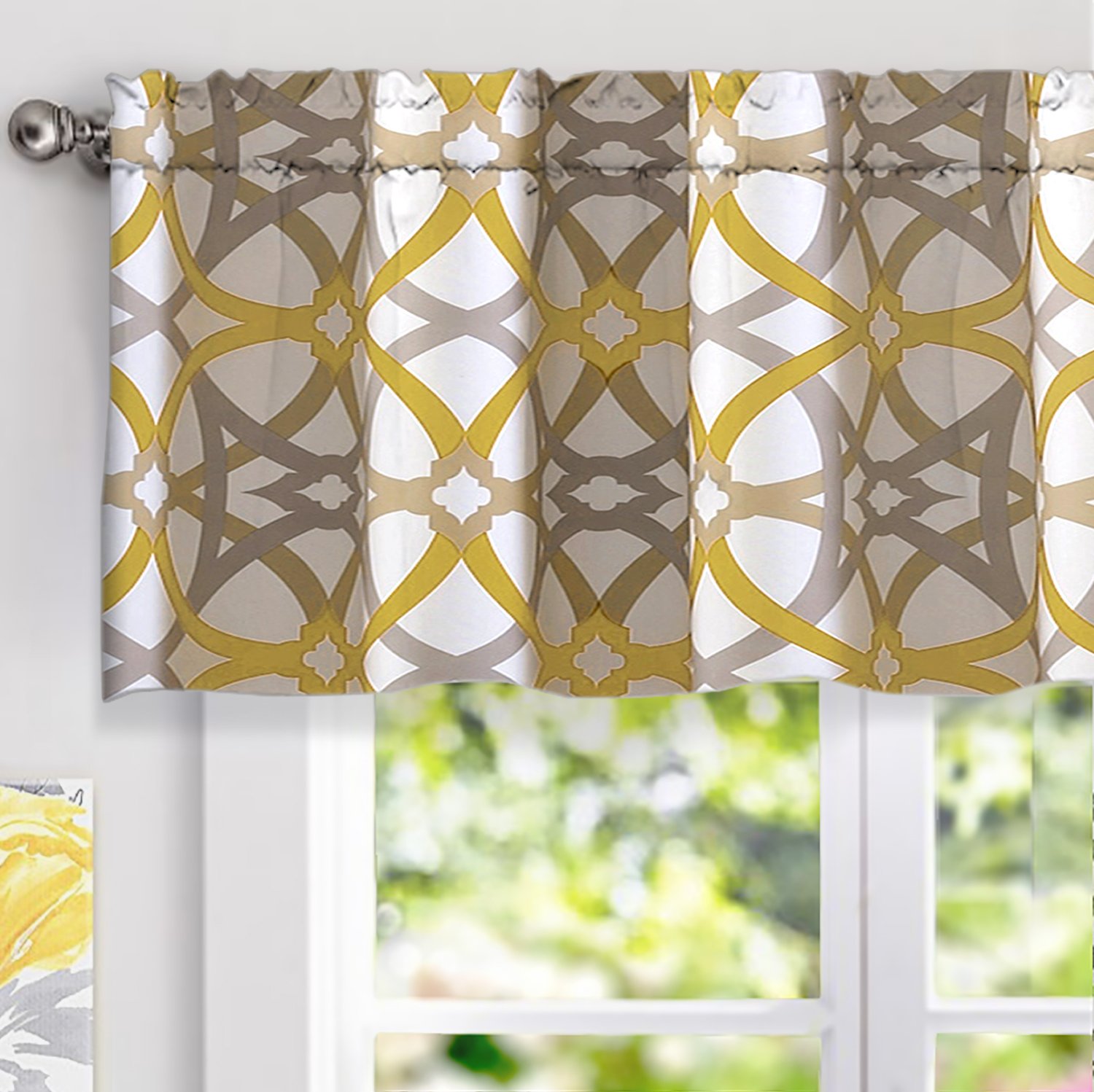 Best yellow aqua kitchen curtains