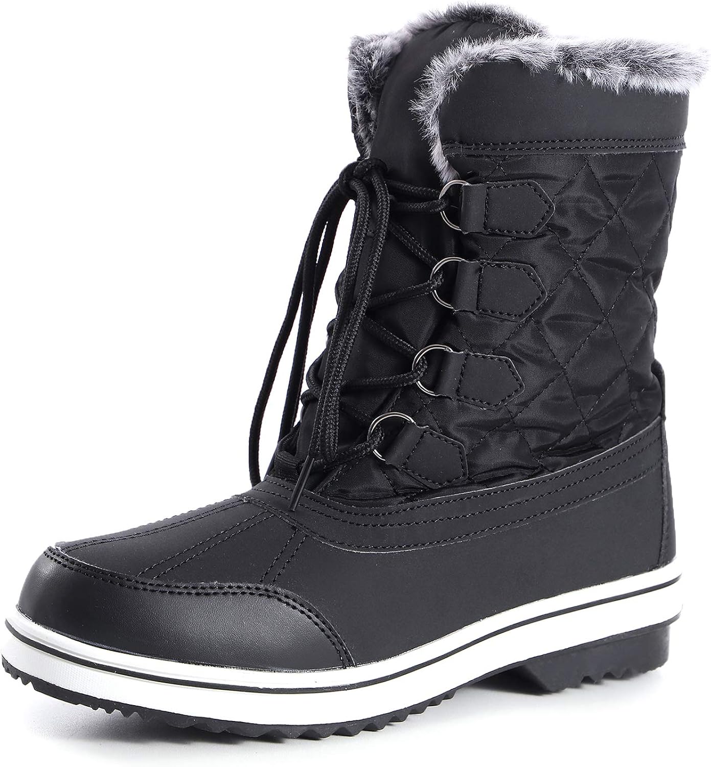 Winter Boots for Women Fur Lined Hunter Snow Boots Ladies Black Amazon