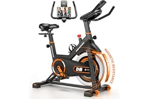 DMASUN Exercise Bike, Silent Magnetic Resistance Stationary Bike for Home with 330 LBS Capacity, Pedals with Anti-loosening N