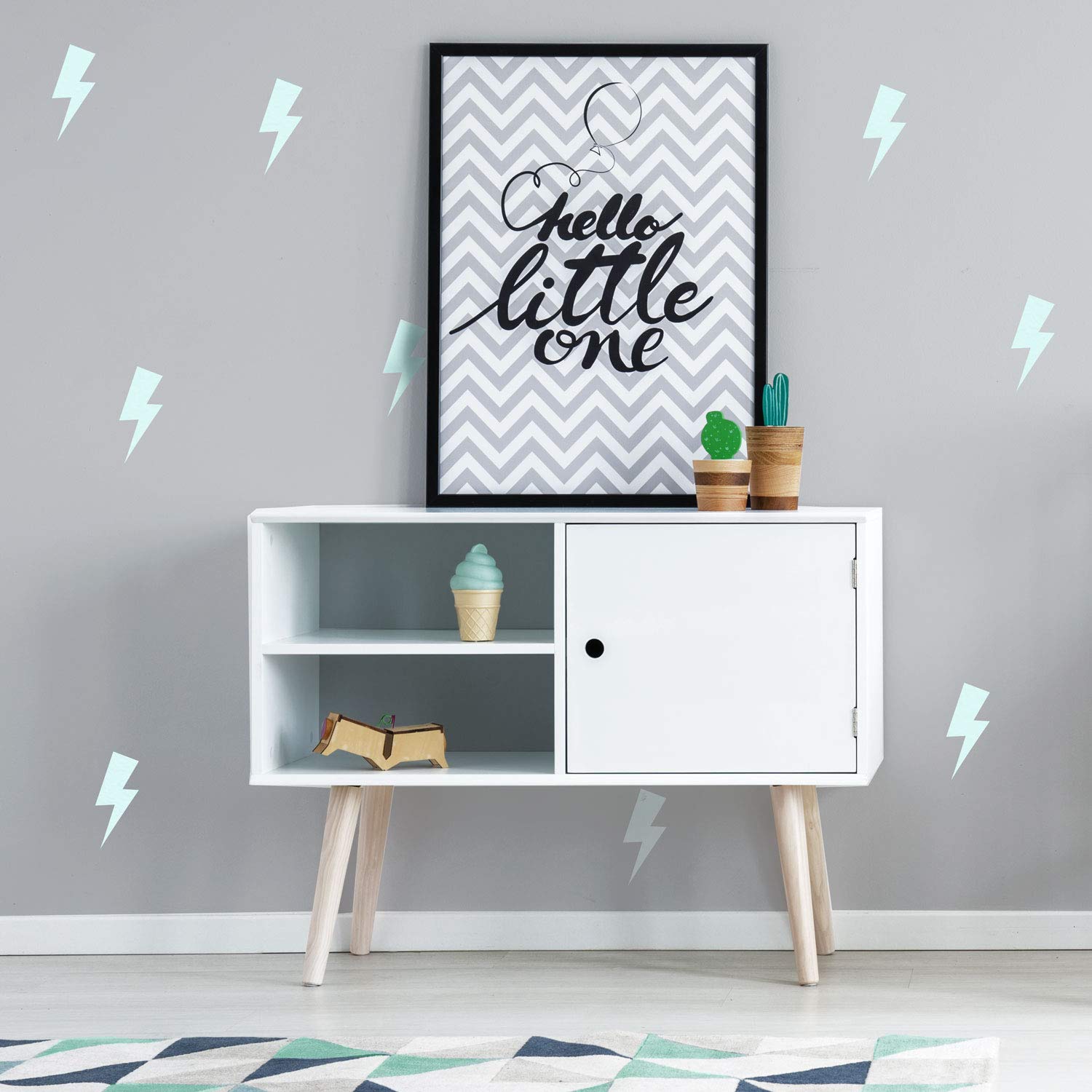 Lightning bolt wall stickers | Lots of colours options available | Perfect for a baby's nursery or child's bedroom
