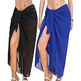 Rossopesca Womens Beach Sarong Chiffon Swimsuit Coverups Sheer Bikini Wraps for Swimwear Bathing Suit Cover Up