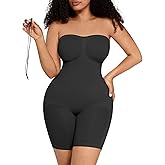 FeelinGirl Strapless Bodysuit for Women Tummy Control Shapewear Wedding Dress Body Shaper with Removable Straps
