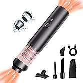 AILEWING Car Vacuum Portable Cordless 19000Pa Powerful Suction, 4-in-1 Mini Vacuum Cleaner Rechargeable Type-C, Wireless Handheld Vacuum for Car, Office Desk & Home