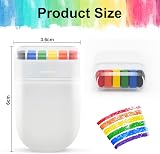 GCCL Rainbow Pride Flag Face Paint 6 Color Topcoat Brushes 1 Pack view 2