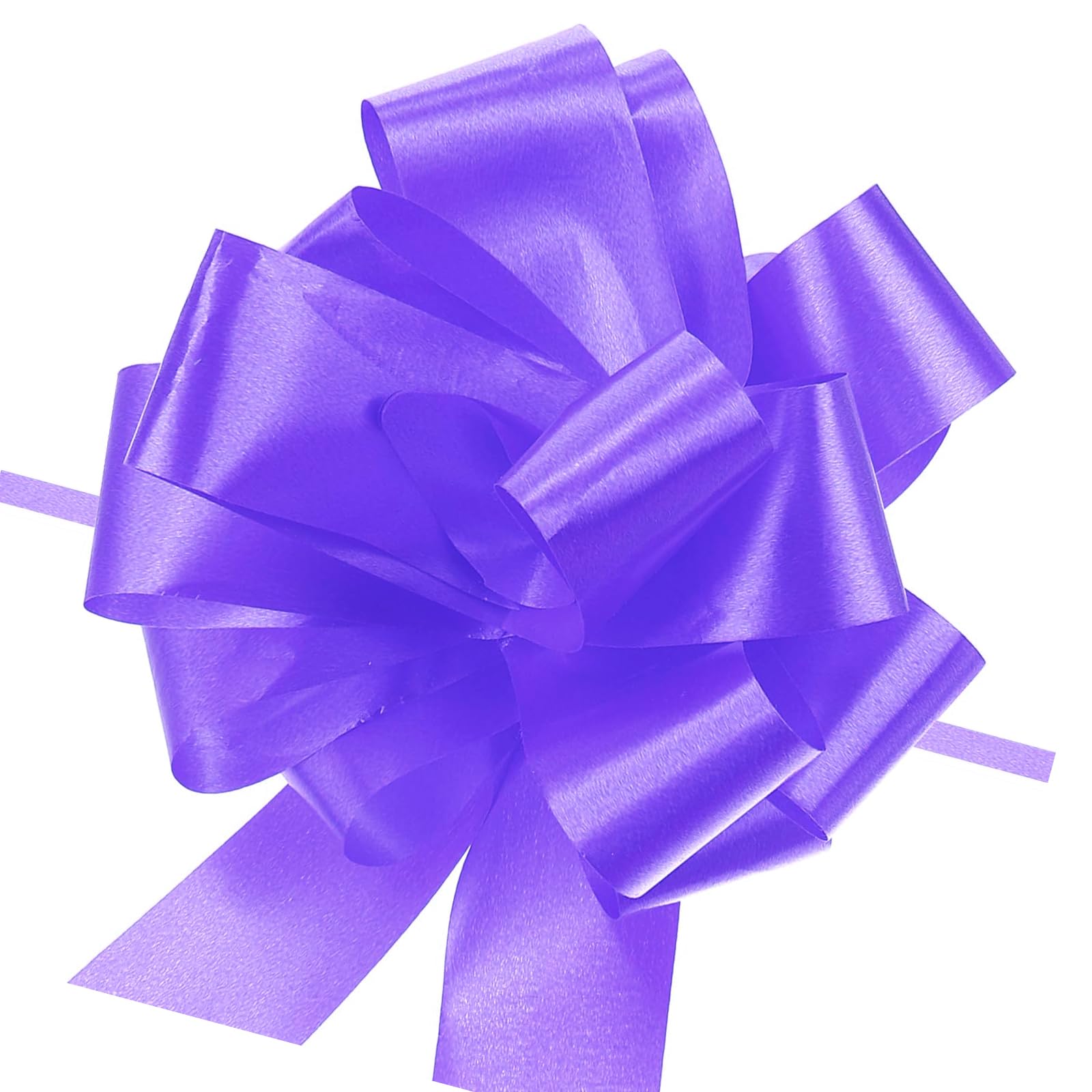 MACHSWON 20pcs 5 Inch Light Purple Pull Bow Big Gift Bows Solid Color Plastic Flower for Wedding Car Baskets Presents Christmas Party Decoration
